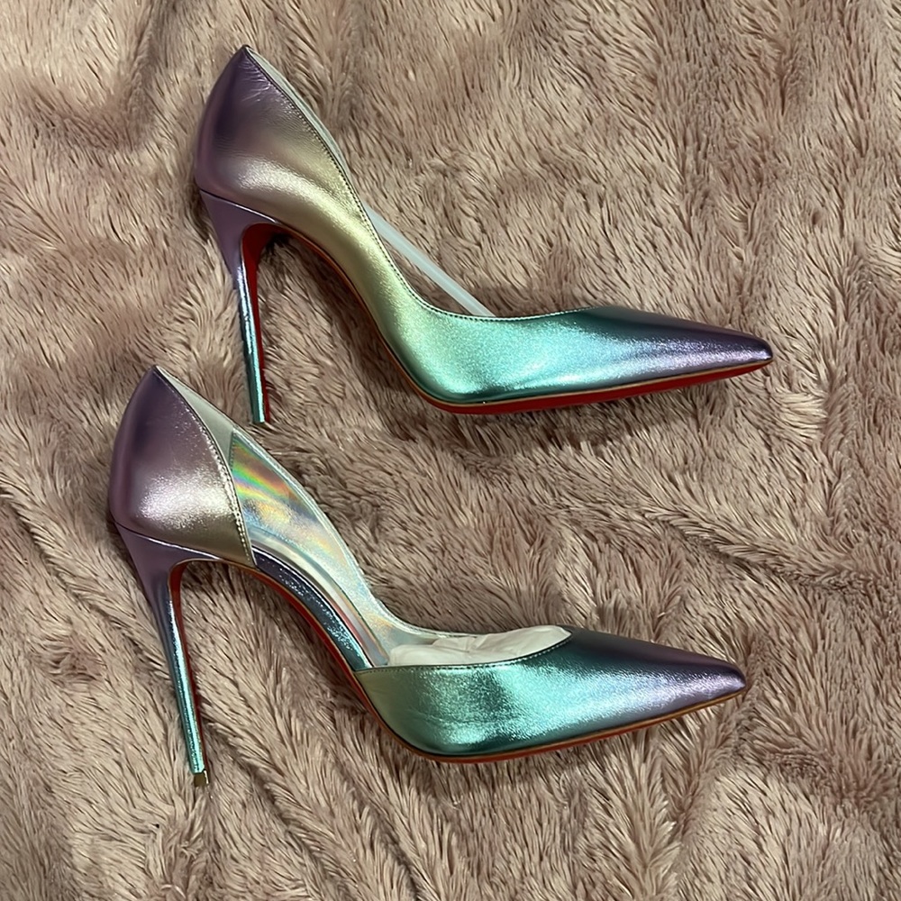 CHRISTIAN LOUBOUTIN IRIZA 100 LEATHER PUMP - Picture 5 of 8
